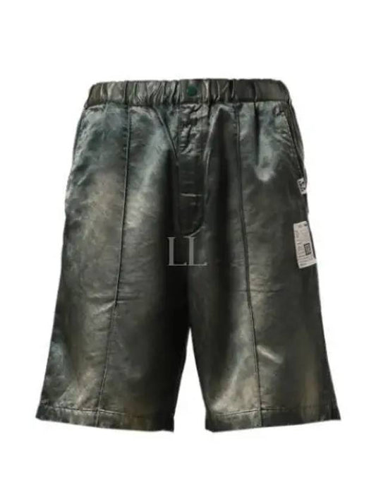 24 J12PT041 Green Satin Bermuda Shorts Pants - MIHARA YASUHIRO - BALAAN 1