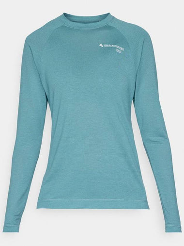 Geroa LS Tee Woman Teal Blue 10366 629 - KLATTERMUSEN - BALAAN 1