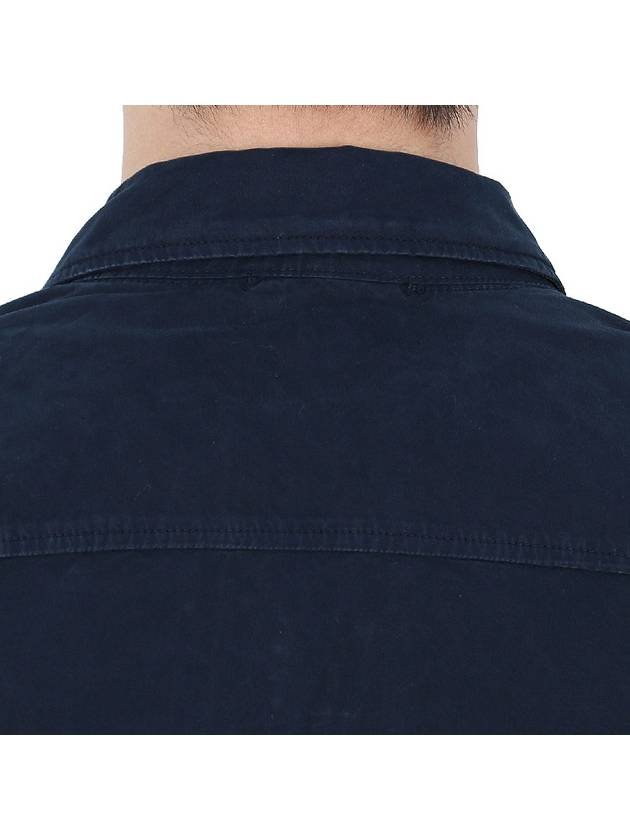 Gabardine Zipped Long Sleeve Shirt Navy - CP COMPANY - BALAAN 11