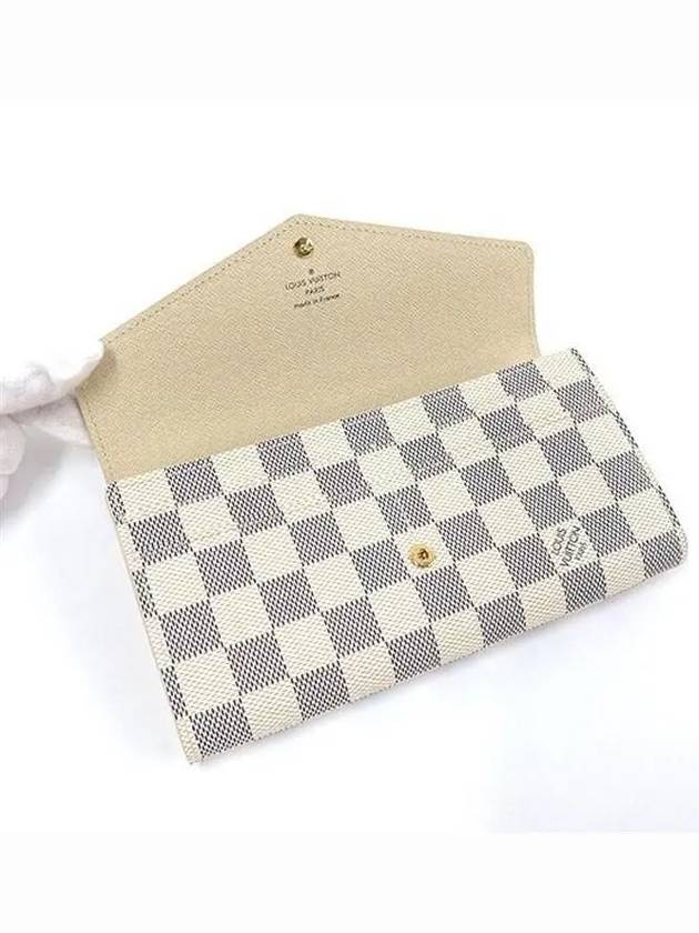 Women's Sarah Damier Azur Long Wallet Ivory - LOUIS VUITTON - BALAAN 7