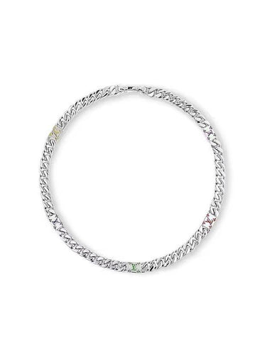 LV Mosaic Necklace Silver - LOUIS VUITTON - BALAAN 1