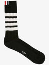 RWB Diagonal Bar High Socks Black - THOM BROWNE - BALAAN 3