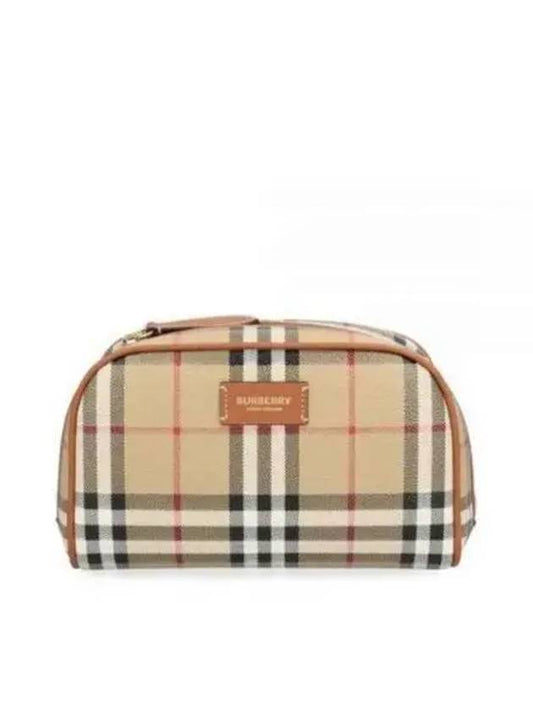 Check Travel Small Pouch Bag Beige - BURBERRY - BALAAN 2