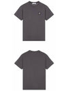 Logo Patch Short Sleeves T-Shirt  Steel Grey - STONE ISLAND - BALAAN 5