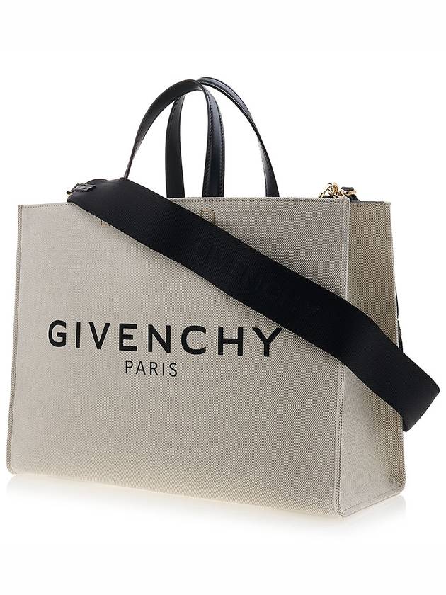 G Logo Canvas Medium Tote Bag Beige - GIVENCHY - BALAAN 3