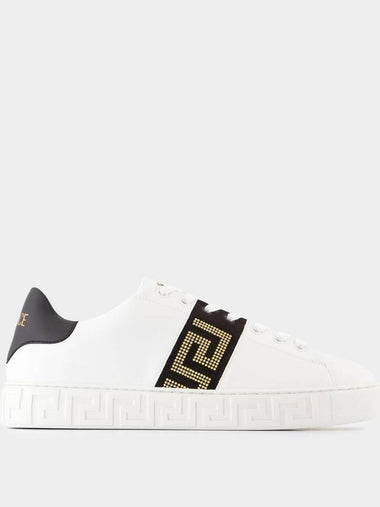 La Greca Sneakers - Versace - Canvas - Black - VERSACE - BALAAN 1