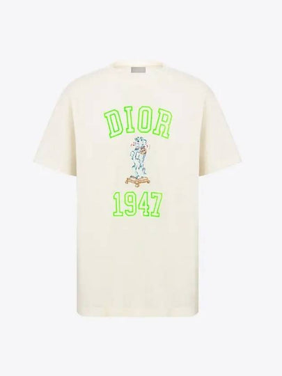 Barbie 1947 Casual Fit Short Sleeve T-Shirt Beige - DIOR - BALAAN 2