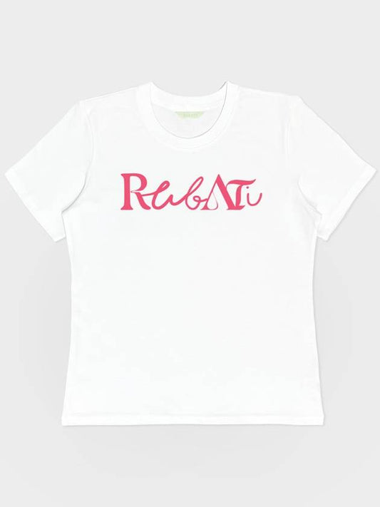 Lettering Logo Tshirt WHITE PINK - RUBATI - BALAAN 2