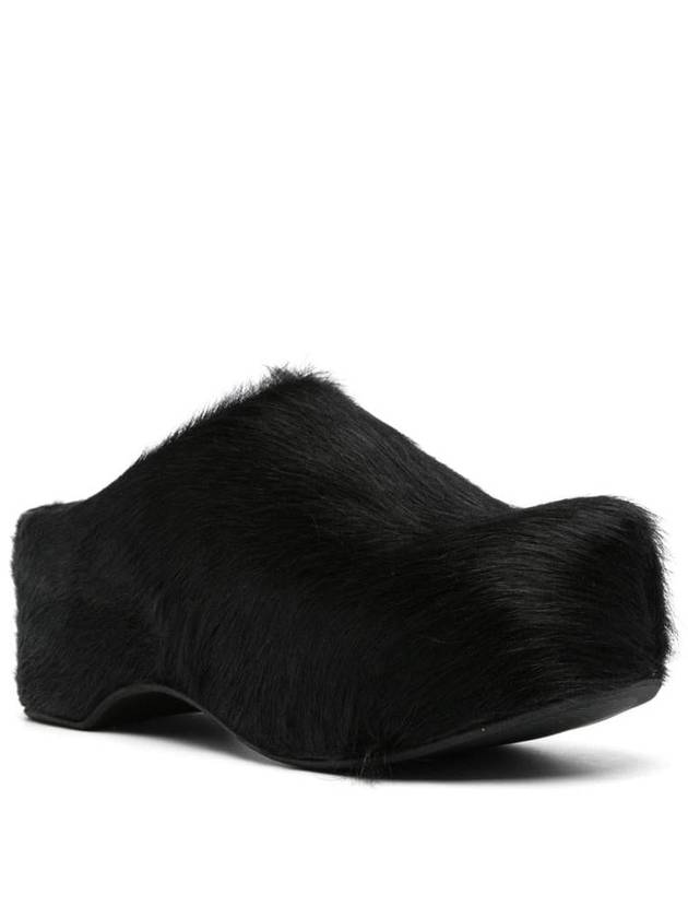 Marni 50Mm Long-Hair Calfskin Chunky Sabot - MARNI - BALAAN 2