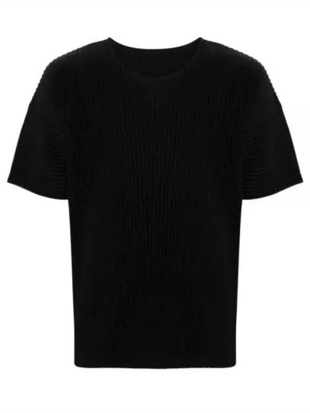 Basic Short Sleeve T-Shirt Black - ISSEY MIYAKE - BALAAN 2