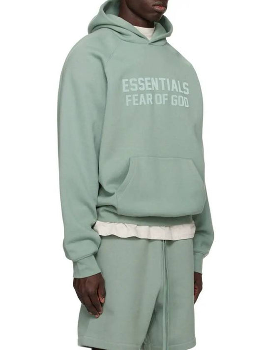 Essentials Logo CottonBlend Fleece Raglan Kangaroo Pocket Hoodie - FEAR OF GOD ESSENTIALS - BALAAN 2