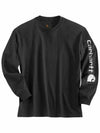 Signature long sleeve logo t shirt black K231 001 - CARHARTT - BALAAN 3