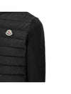 Men s Mix Knit Padded Cardigan Black 9B00009 M1124 999 - MONCLER - BALAAN 6