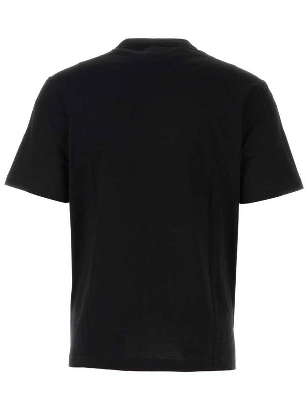 Logo Crewneck Short Sleeve T-Shirt Black - VERSACE - BALAAN 3