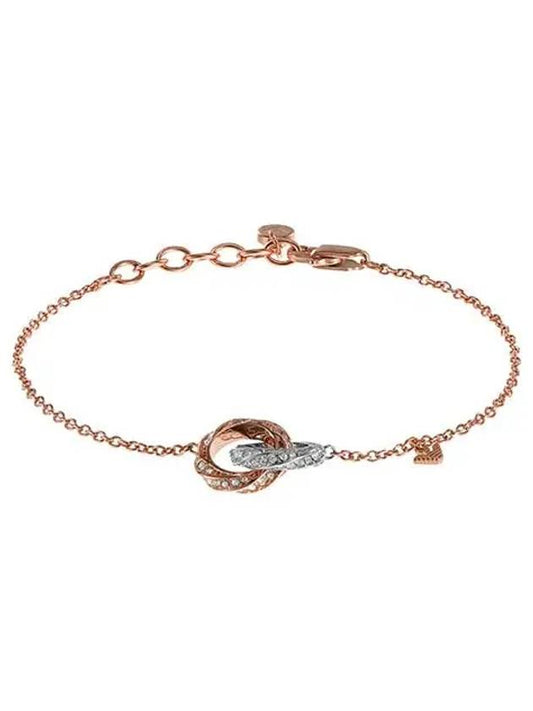 Logo Pendant Stainless Steel Bracelet Rose Gold - EMPORIO ARMANI - BALAAN 1