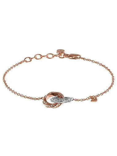 Logo Pendant Stainless Steel Bracelet Rose Gold - EMPORIO ARMANI - BALAAN 1