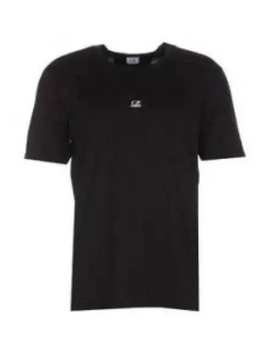 70/2 Mercerized Jersey Logo Short Sleeve T-Shirt Black - CP COMPANY - BALAAN 2