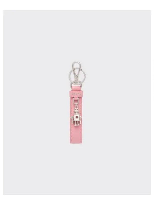 Saffiano Leather Robot Key Holder Petal Pink - PRADA - BALAAN 2