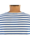 Minquiers Modern Stripe Long Sleeve T-Shirt White Blue - SAINT JAMES - BALAAN 10