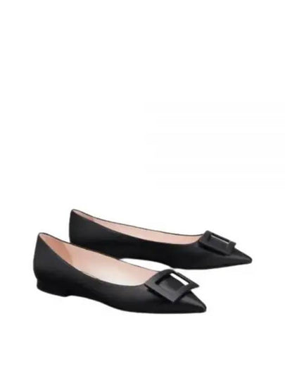 Gommettine Lacquered Buckle Soft Leather Ballerinas Black - ROGER VIVIER - BALAAN 2