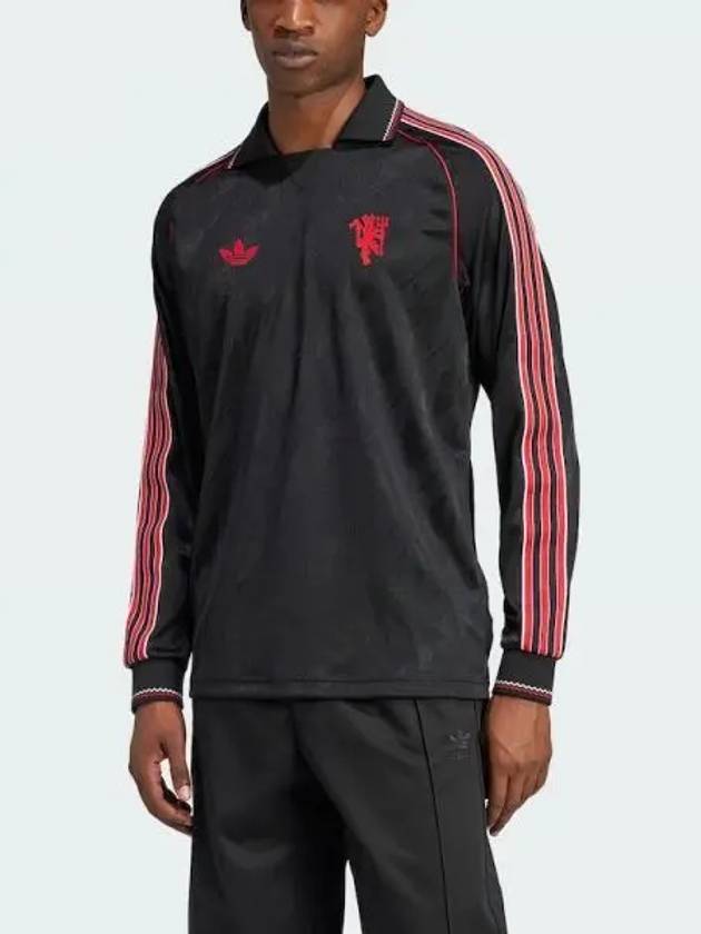 Manchester United LFSTLR Jersey Long Slevee T Shirt Black - ADIDAS - BALAAN 2