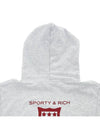 Athletic Team Hooded Top Gray - SPORTY & RICH - BALAAN.