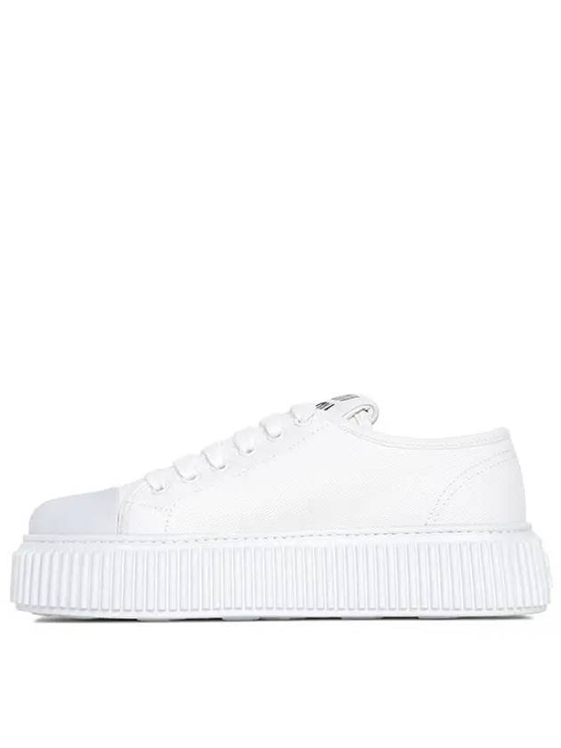 Denim Trainer Low Top Sneakers White - MIU MIU - BALAAN 3