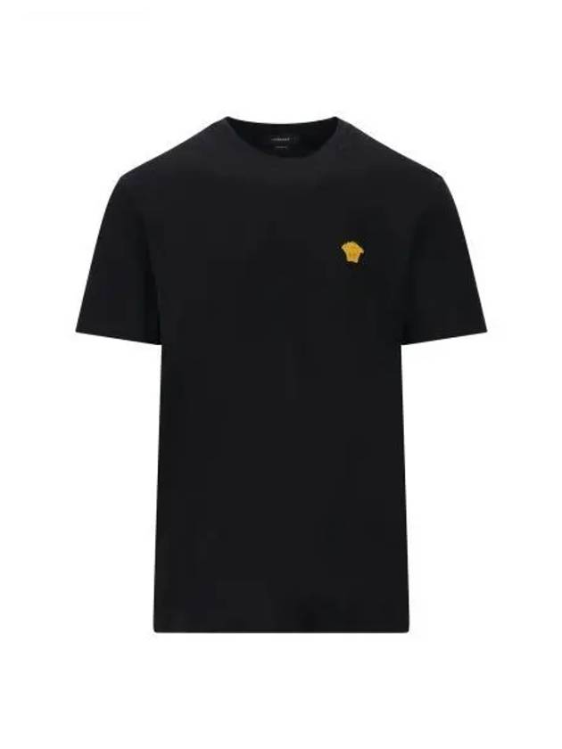 Medusa Embroidery Cotton Short Sleeve T-shirt Black - VERSACE - BALAAN 2