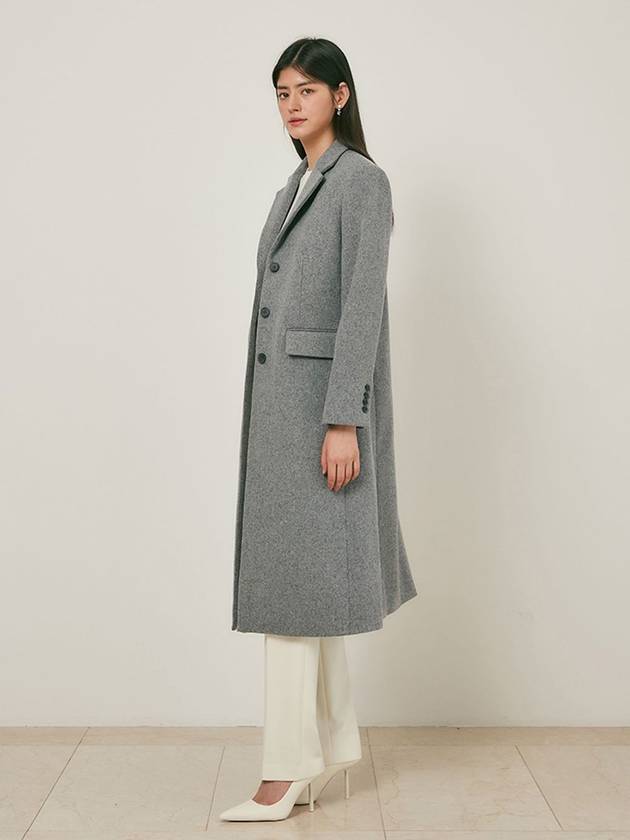 Women's Wool Single Coat Gray - AME - BALAAN 4