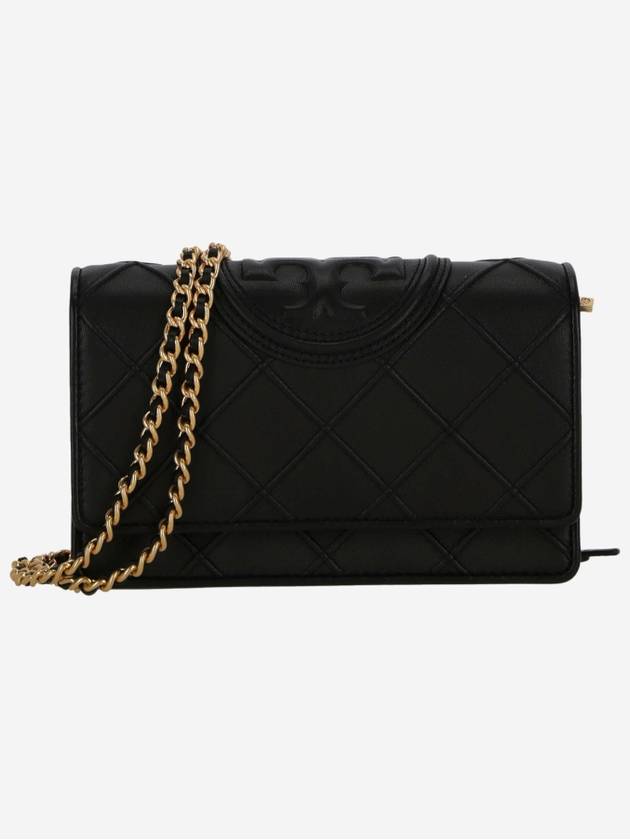 Fleming Soft Chain Long Wallet Bag Black - TORY BURCH - BALAAN 2