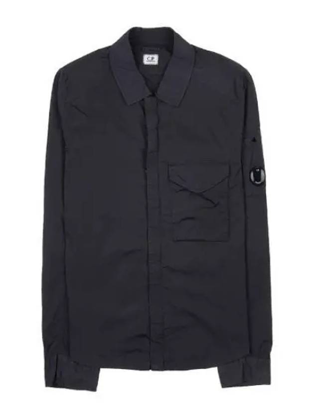 Chrome-R Zip-Up Over Long Sleeve Shirt Black - CP COMPANY - BALAAN 2