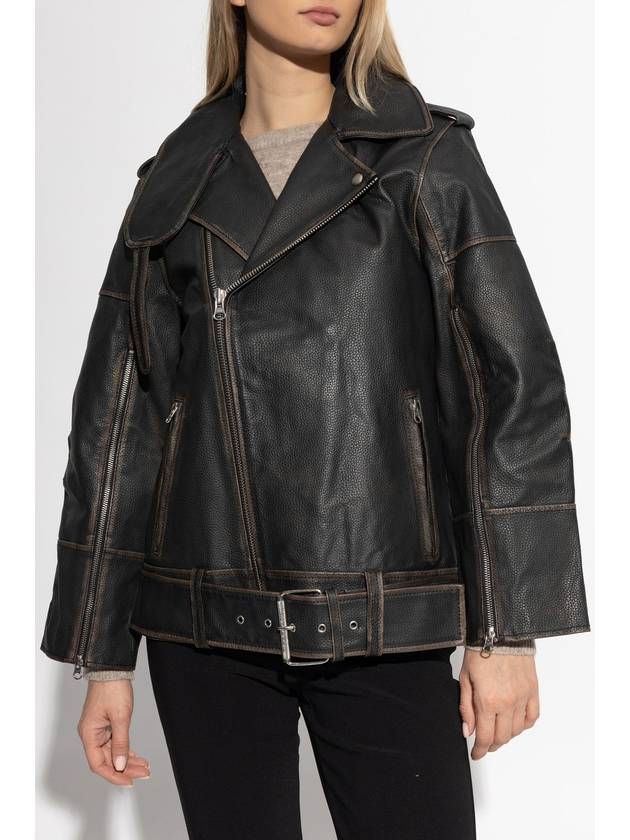 By Malene Birger Leather Jacket Beatrisse, Women's, Black - BY MALENE BIRGER - BALAAN 3