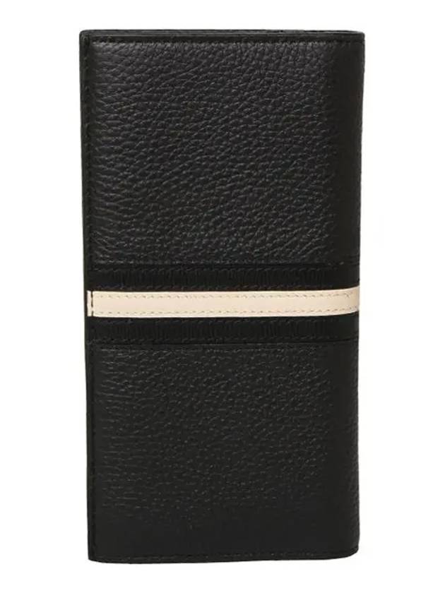 Ribbon Leather Long Wallet Black - BALLY - BALAAN 3