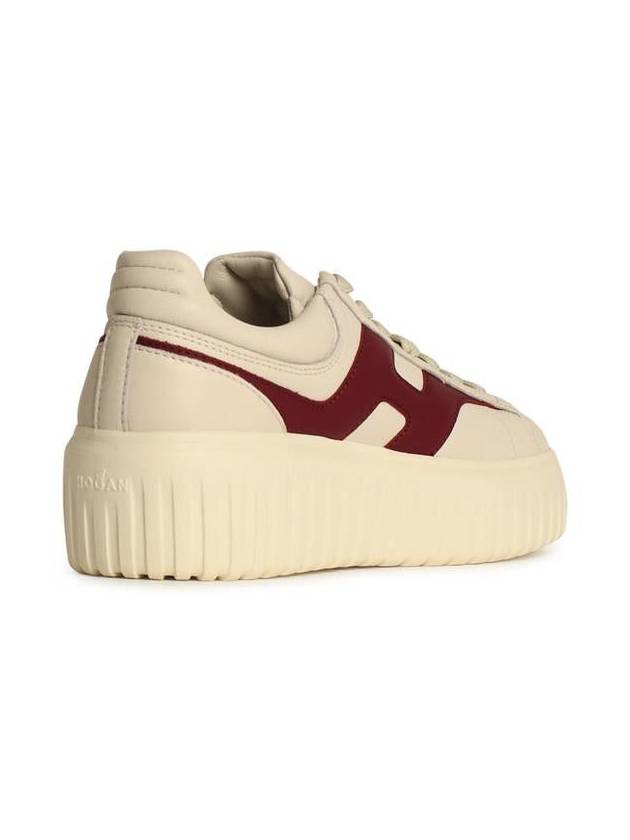 Hogan 'H Stripes' Ivory Leather Sneakers - HOGAN - BALAAN 3