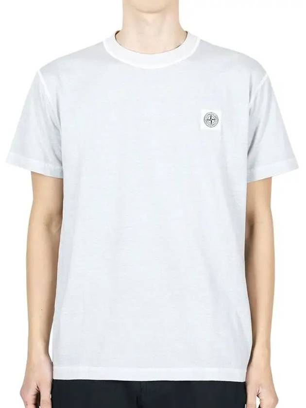 Fissato Effect Organic Cotton Jersey Short Sleeve T-Shirt Grey - STONE ISLAND - BALAAN 2