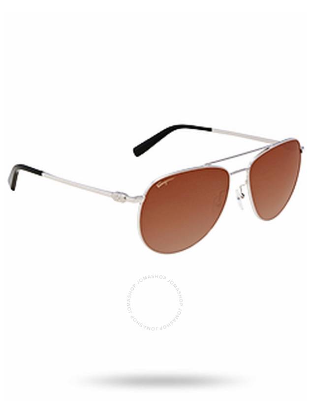 Ferragamo Brown Pilot Sunglasses SF157S 045 60 - SALVATORE FERRAGAMO - BALAAN 1