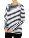 Women's Meridame II Striped Long Sleeve T-Shirt Neige Marine - SAINT JAMES - BALAAN 6