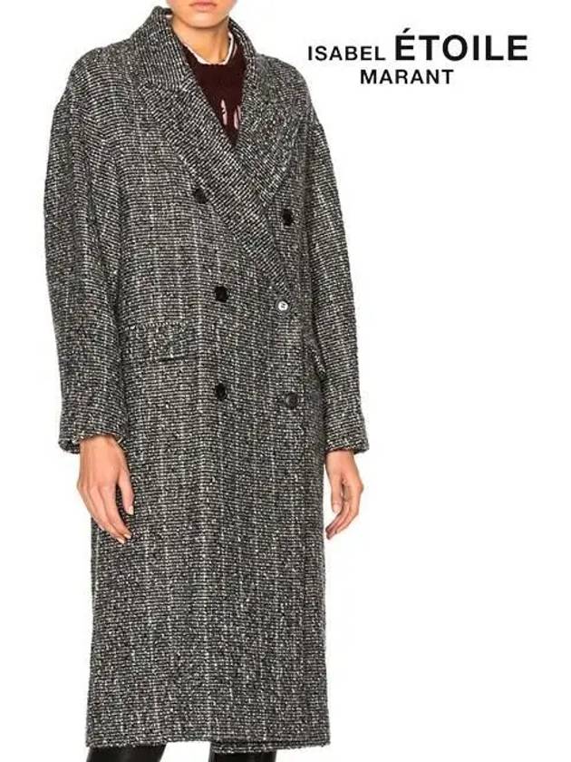 Habra coat charcoal HABRA MA0236 19A012E 02AN - ISABEL MARANT ETOILE - BALAAN 5