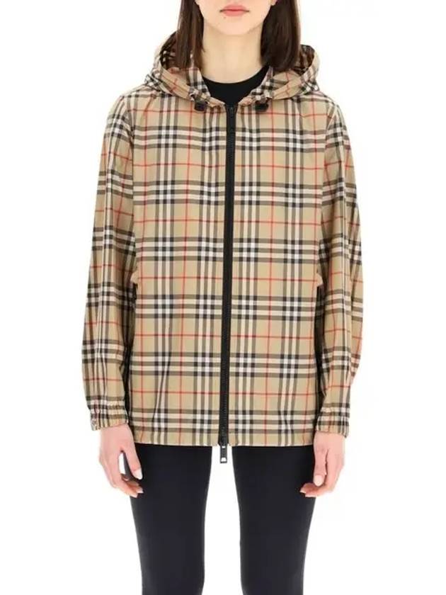 Women's Everton Vintage Check Hooded Jacket Beige - BURBERRY - BALAAN 3