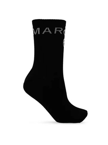 Logo Socks Black - MAISON MARGIELA - BALAAN.