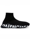 Speed Midsole Graffiti High Top Sneakers Black - BALENCIAGA - BALAAN 2