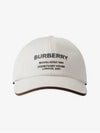 Horseferry Motif Cotton Canvas Ball Cap Ivory - BURBERRY - BALAAN 2