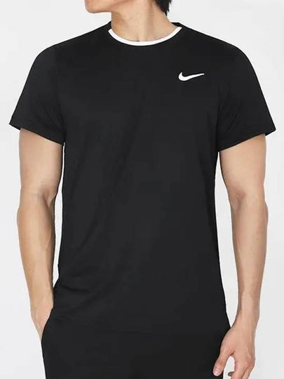 Court Advantage Dri Fit Tennis Short Sleeve T-Shirt Black - NIKE - BALAAN 2