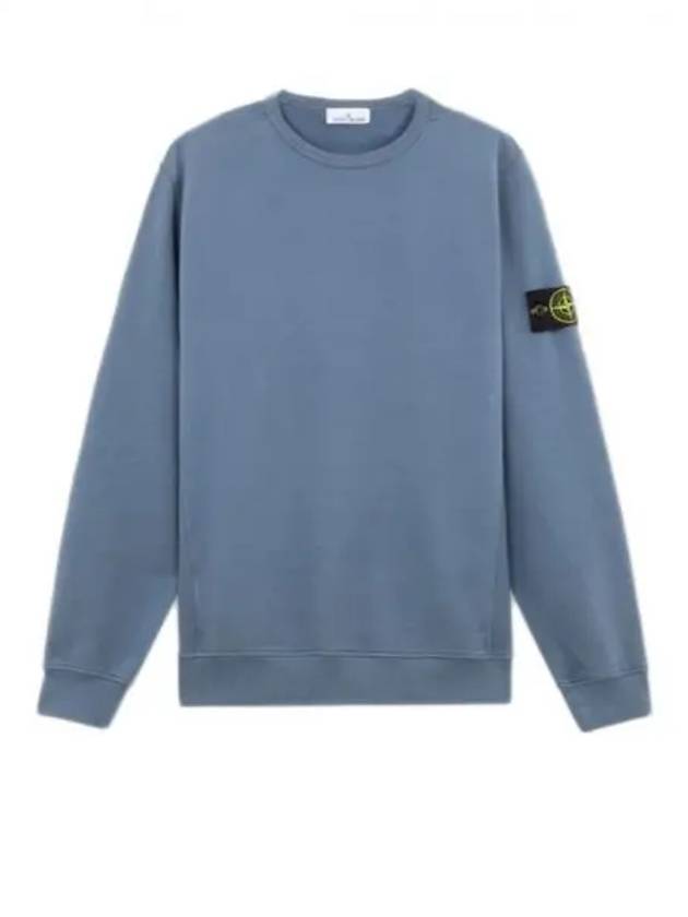 Wappen Patch Crew Neck Cotton Sweatshirt Blue - STONE ISLAND - BALAAN 2