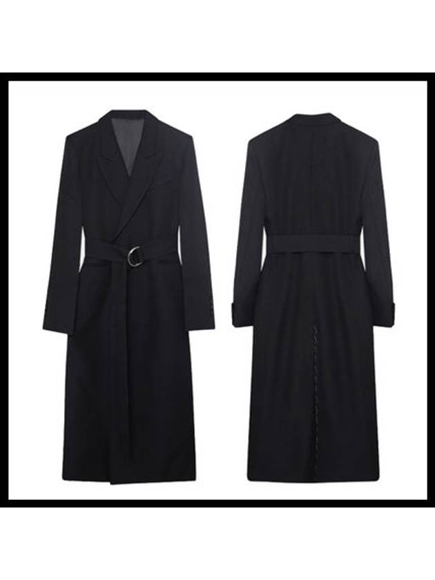 Belt Wool Gabardine Single Coat Black - AMI - BALAAN 2