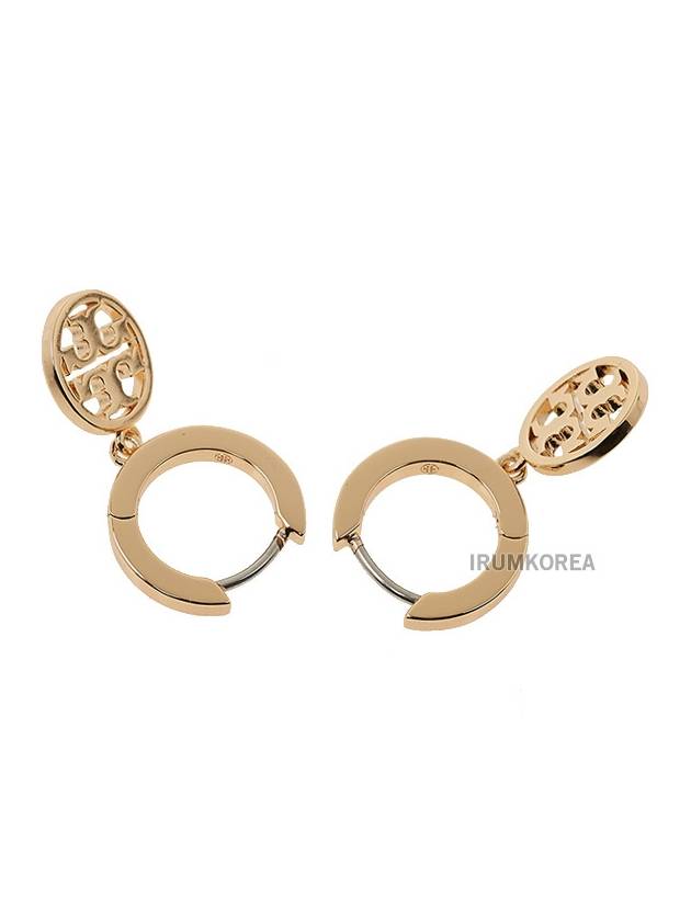 Miller Huggie Hoop Earrings Gold - TORY BURCH - BALAAN 3