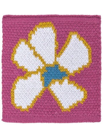 Flower Knit Coaster Pink - UNALLOYED - BALAAN 1