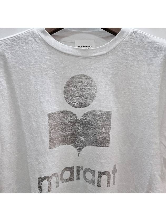 Zwell Logo Print Short Sleeve T-Shirt White - ISABEL MARANT ETOILE - BALAAN.