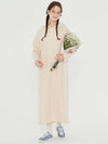 minimalist wool knit hooded dress beige - METAPHER - BALAAN 4