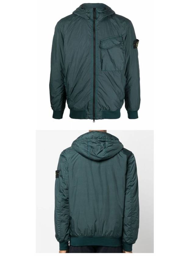 Wappen Patch Nylon Crinklips Hooded Jacket Petrol Green - STONE ISLAND - BALAAN 5